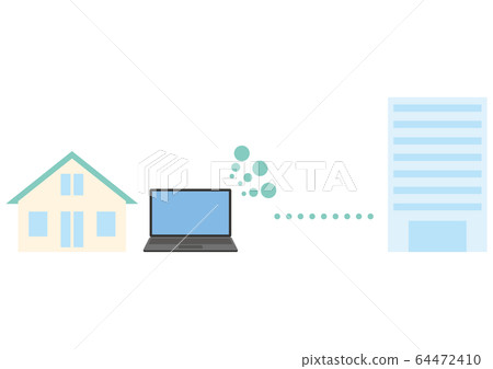 Illustration of telework - Stock Illustration [64472410] - PIXTA