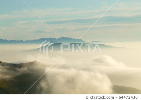 Mountain landscape. Mount Grappa panorama, Italian Mountain landscape. Mount Grappa panorama, Italian 64472436