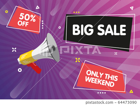 Mega Sale, Black Friday. - Stock Illustration [64473090] - PIXTA