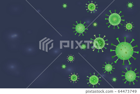 Coronavirus realistic green covid-19 molecules Coronavirus realistic green covid-19 molecules 64473749