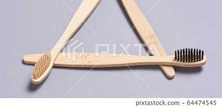 Set of bamboo toothbrushes. Different color Set of bamboo toothbrushes. Different color 64474545