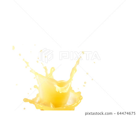 Orange juice splash concept. Color Orange juice splash concept. Color 64474675