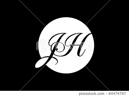Initial Monogram Letter J H Logo Design Vector Template. JH Letter Logo Design 64474797