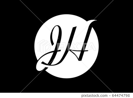 Initial Monogram Letter J H Logo Design Vector Template. JH Letter Logo Design 64474798