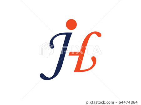 Lettre Jh Logo Design Modèle Illustration Vectorielle | Vecteur Premium