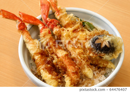 Crab tempura bowl, crab tempura bowl, snow crab, seafood bowl 64476407