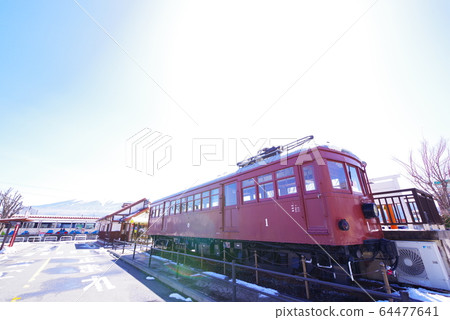 Model 1 train in front of Kawaguchiko station Model 1 train in front of Kawaguchiko station 64477641