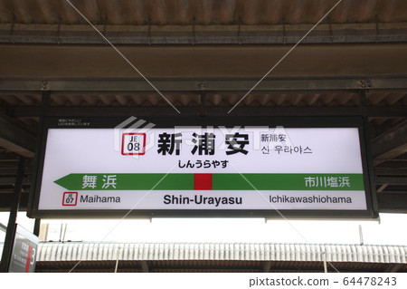 [JE08] Shin-Urayasu Station (JR Keiyo Line: Station name mark) 64478243