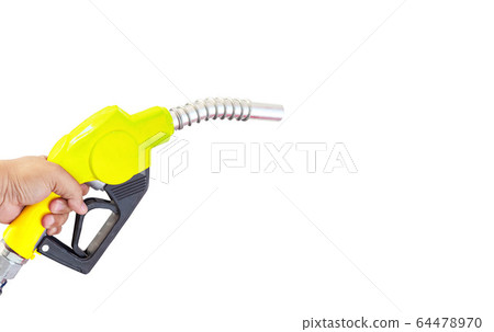 Fuel nozzle Hand holding Oil extracted from the Fuel nozzle Hand holding Oil extracted from the 64478970