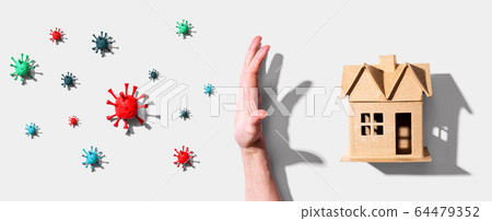 Protect your family from epidemic influenza and Coronavirus concept 64479352