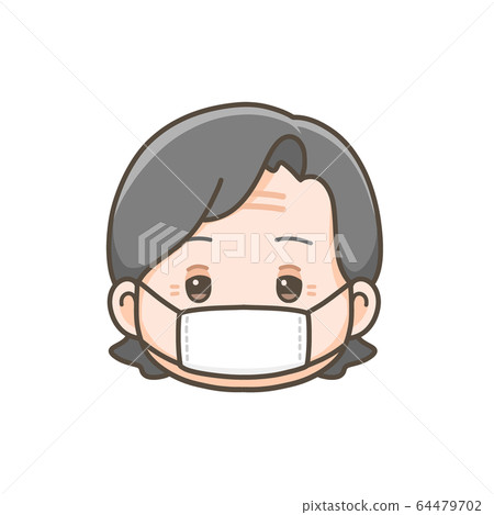 一名戴著面具的老婦的插圖 一名戴著面具的老婦的插圖 64479702