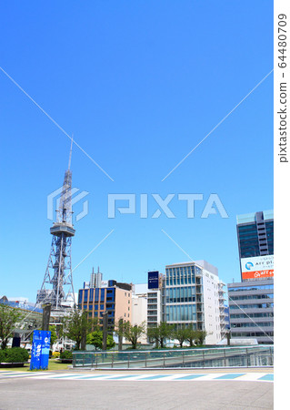 名古屋市都市風景電視塔和綠洲21 64480709