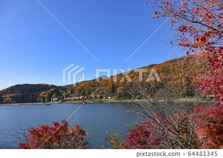 秋天的湖 64481345