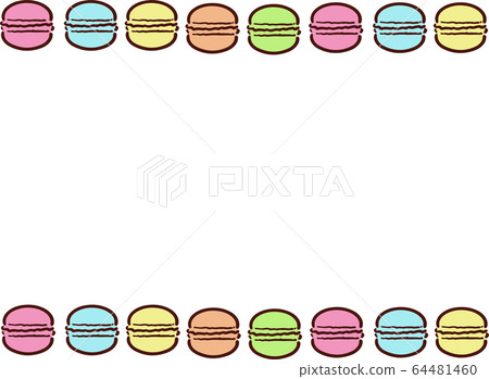 Macaron Frame - Stock Illustration [64481460] - PIXTA