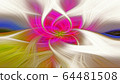 Creative abstract background. Red and white mixed acrylic paints 64481508