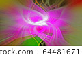 Fantasy fluid art background with dark green, orange and pink  64481671