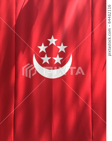 Republic of Singapore flag in the sun Republic of Singapore flag in the sun 64482116