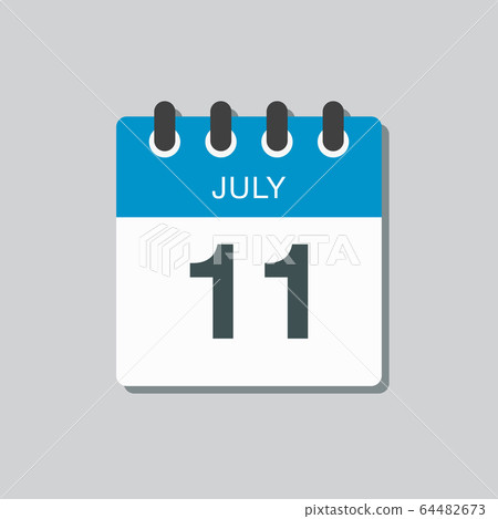 Icon calendar day 11 July, summer days of the year - Stock Illustration ...