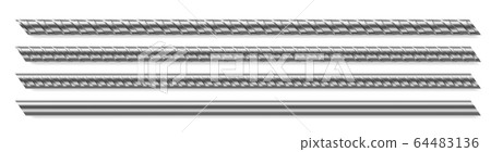 Vector metal rods, steel reinforced rebar - Stock Illustration ...
