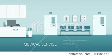 Medical banner with medical service concept Medical banner with medical service concept 64483442