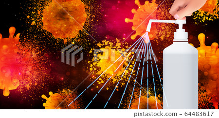 Coronavirus alcohol disinfection background 64483617