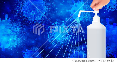 Coronavirus alcohol disinfection background 64483618
