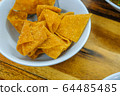 Fried crispy dumplings placed in a bowl 64485485