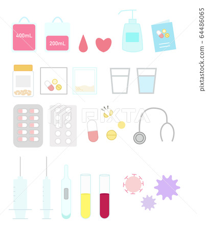 Blood donation illustration set 64486065
