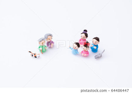 Handmade paper clay doll, grandparents and family, homecoming Handmade paper clay doll, grandparents and family, homecoming 64486447