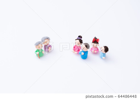 Handmade paper clay doll, grandparents and family, homecoming Handmade paper clay doll, grandparents and family, homecoming 64486448
