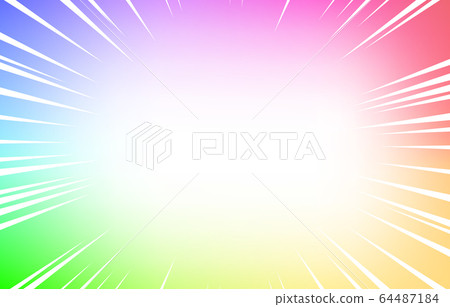 Background material: Iridescent gradation with concentrated lines 64487184