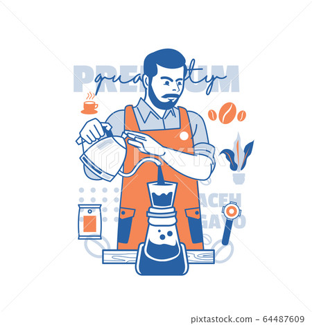 Barista brew a good taste of coffee 64487609