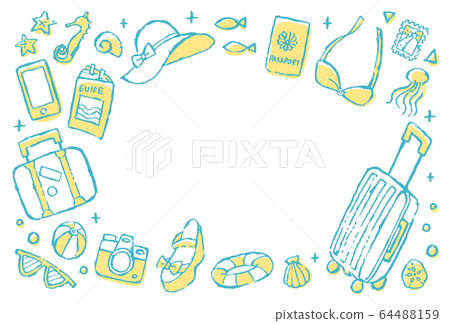 Summer travel frame (yellow) 64488159