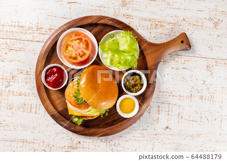 Hamburger set American fast food hamburger Hamburger set American fast food hamburger 64488179