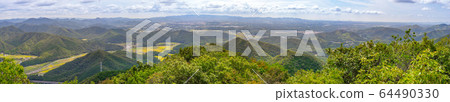 View of Mt. Kokuzo, Mita City from the summit, Mt. Rokko (Sanda City, Hyogo Prefecture) 64490330