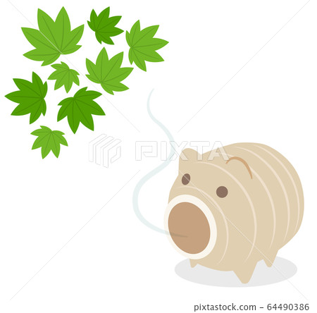 豬驅蚊香綠色的葉子 豬驅蚊香綠色的葉子 64490386