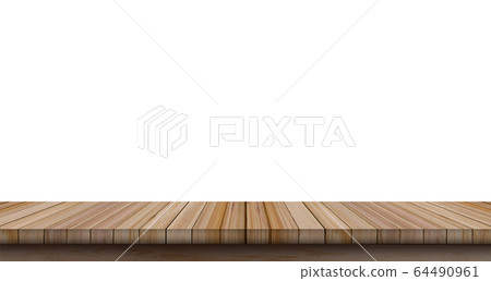 Wood table on top background. Brown wood plank. Wood table on top background. Brown wood plank. 64490961