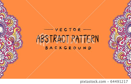 Abstract beautiful retro vector paisley pattern 64491217