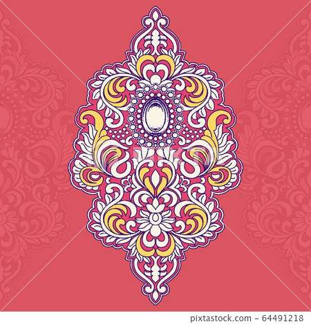 Abstract beautiful retro vector paisley pattern Abstract beautiful retro vector paisley pattern 64491218