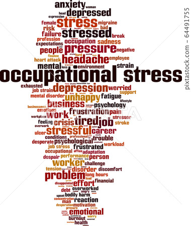 Occupational stress word cloud 64491755