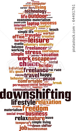 Downshifting word cloud Downshifting word cloud 64491761