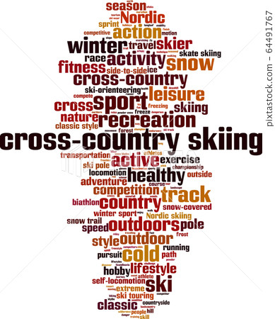 cross-country skiing word cloud cross-country skiing word cloud 64491767