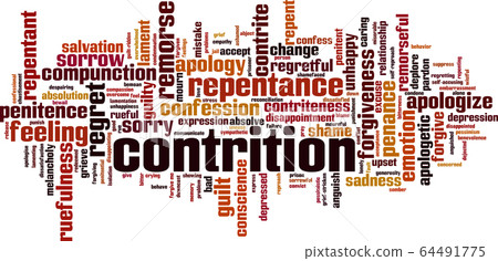 Contrition word cloud 64491775