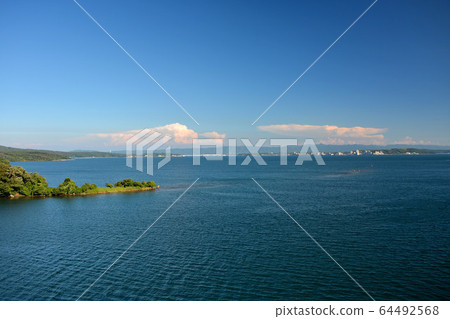 Looking at Notojima Bridge from Notojima, Twin Bridge, Nanao, Noto, Ishikawa (3) 64492568