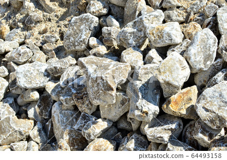 Natural gray gypsum stone.  64493158