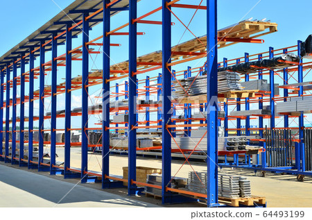 Warehouse Cantilever Racking Systems for storage Aluminum Pipe or profiles Warehouse Cantilever Racking Systems for storage Aluminum Pipe or profiles 64493199