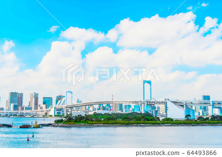 白天的彩虹橋,動漫風格 白天的彩虹橋,動漫風格 64493866