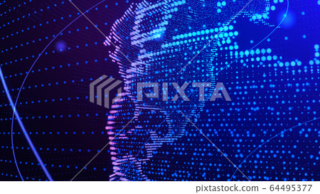 World map point. Concept the global network connection. 3d illustration 64495377