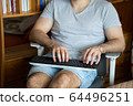 Hands on the keyboard. Communication, people and freelance work concept 64496251