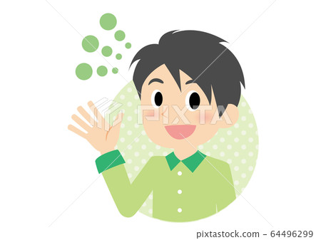 Male expression waving Male expression waving 64496299
